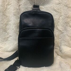 Black Leather Backpack